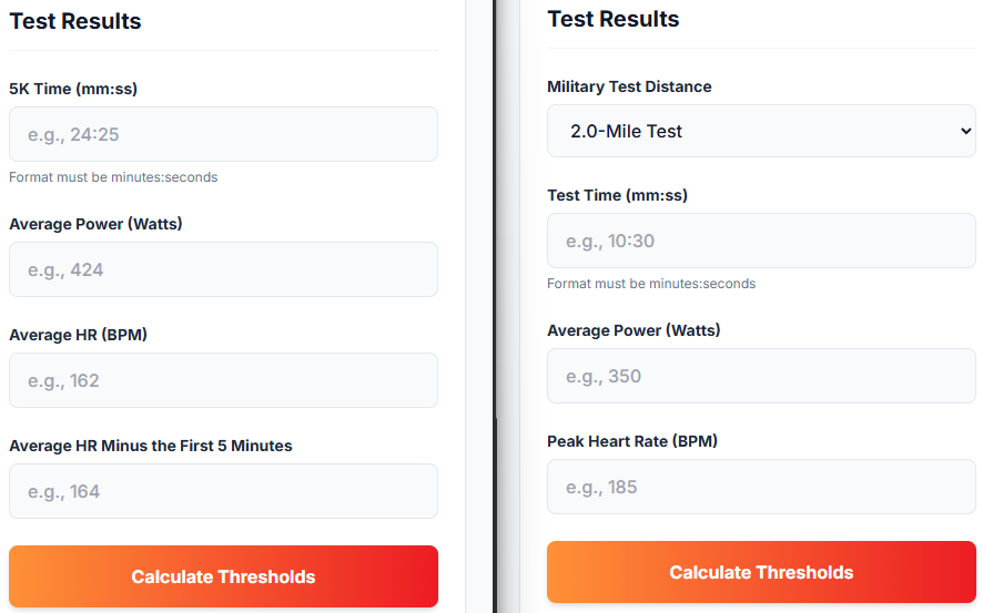 Recording final specific heart rate